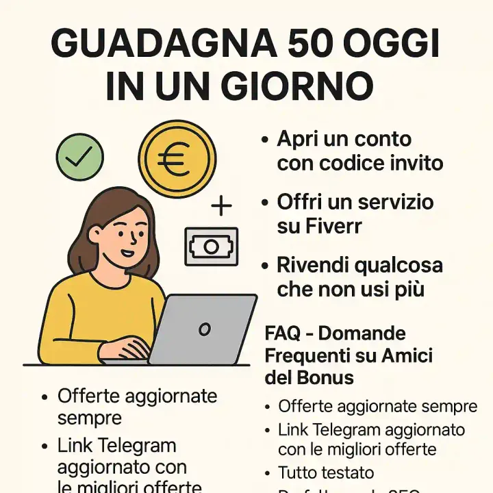 Come guadagnare 50 euro al giorno: 3 Idee Veloci e Testate