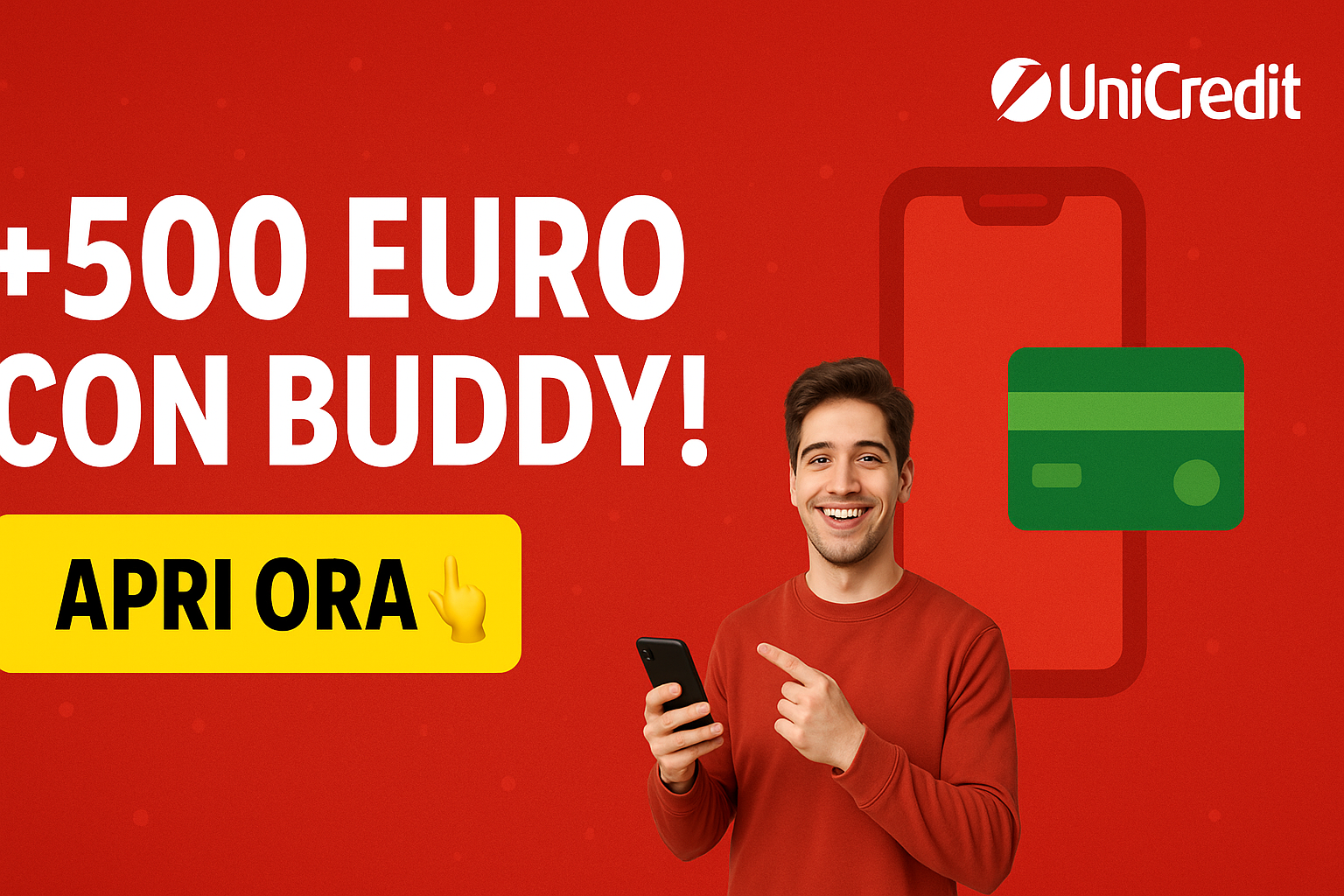 Ottieni 50€ con Buddybank: il conto smart di UniCredit